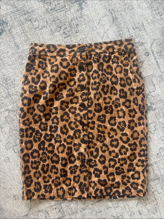 Lauren Ralph Lauren Dresses & Skirts - Lauren Ralph Lauren Leopard-Print Button-Front Pencil Skirt - Brown & Black